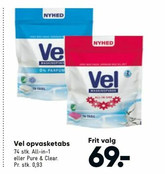 Bilka Vel opvasketabs tilbud