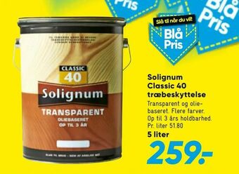 Bilka Solignum Classic 40 træbeskyttelse tilbud