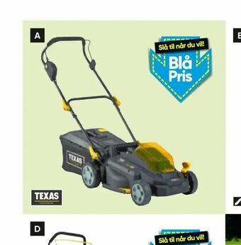 Bilka Texas Razor 3300Li plæneklipper tilbud