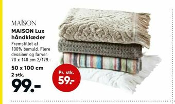 Bilka MAISON Lux håndklæder tilbud