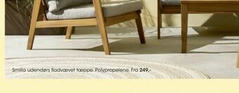 Bilka Smilla udendørs fladvævet tæppe. tilbud