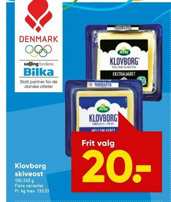 Bilka Klovborg skiveost tilbud