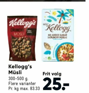 Bilka Kellogg's Müsli tilbud