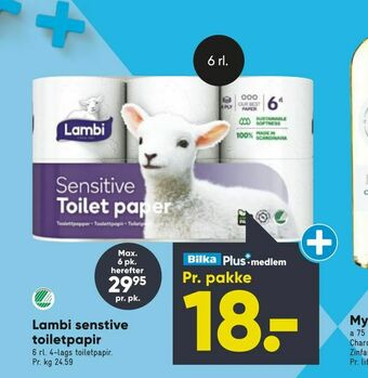 Bilka Lambi senstive toiletpapir tilbud