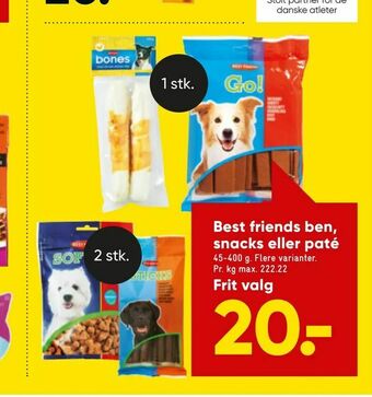 Bilka Best friends ben, snacks eller paté tilbud