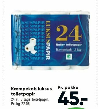 Kæmpekøb luksus toiletpapir