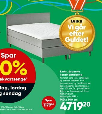 Bilka Svaneke kontinentalseng tilbud