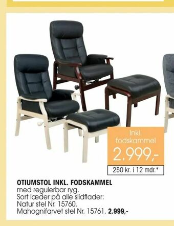 Daells Bolighus Otiumstol inkl. fodskammel tilbud