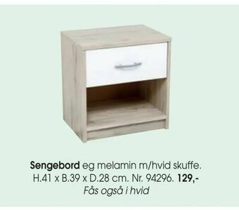 Daells Bolighus Sengebord tilbud