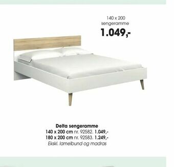 Daells Bolighus Delta sengeramme 140 x 200 cm tilbud
