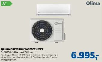 Davidsen Qlima varmepumpe tilbud
