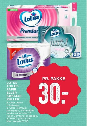 MENY Lotus toilet­papir eller køkken­ruller tilbud