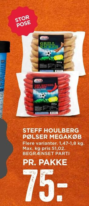 MENY Steff houlberg pølser megakøb tilbud