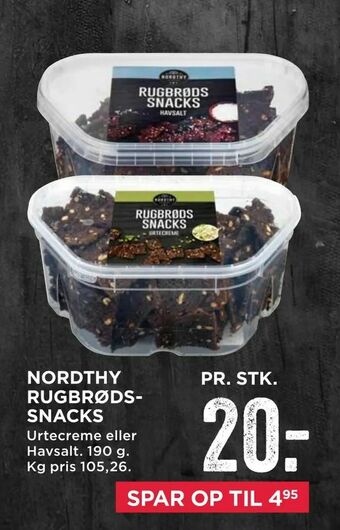 MENY Nordthy rugbrøds­snacks tilbud
