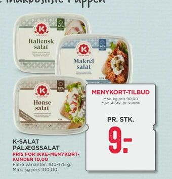 MENY K-salat pålægssalat tilbud