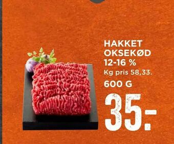 MENY Hakket oksekød 12-16 % tilbud