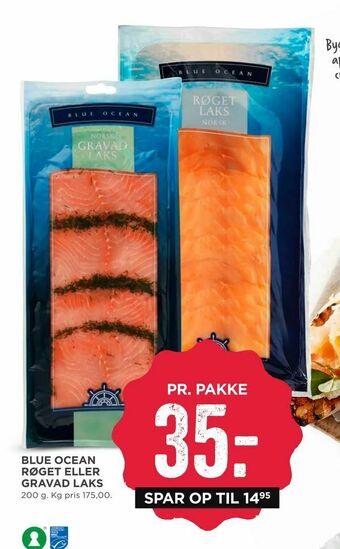 MENY Blue ocean røget eller gravad laks tilbud