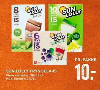MENY Sun lolly frys selv-is tilbud