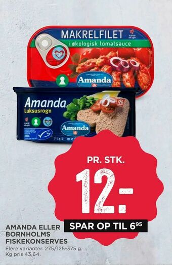 MENY Amanda eller bornholms fiskekonserves tilbud