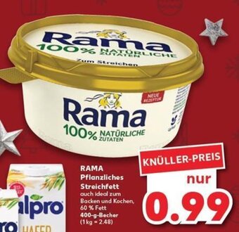 Kaufland Rama Pflanzliches Streichfett tilbud