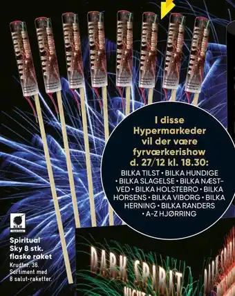 Bilka Spiritual sky 8 stk. flaske raket tilbud