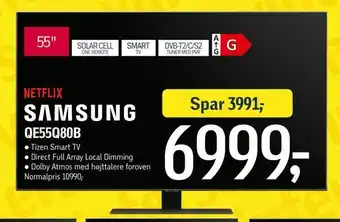Føtex Samsung qe55q80b tilbud