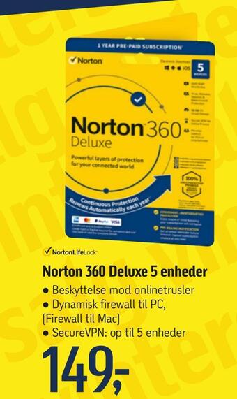 Føtex Norton 360 deluxe 5 enheder tilbud