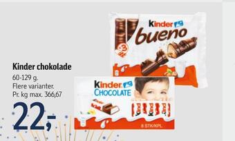 Føtex Kinder chokolade tilbud