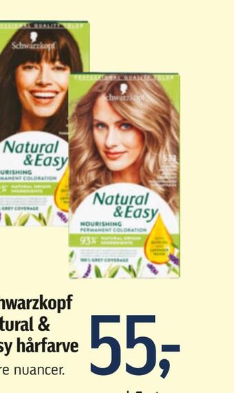 Føtex Schwarzkopf natural & easy hårfarve tilbud