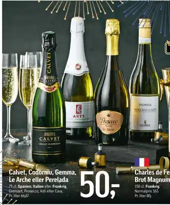 Føtex Calvet, codorniu, gemma, le arche eller perelada tilbud
