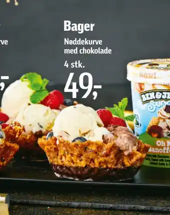Nøddekurve med chokolade