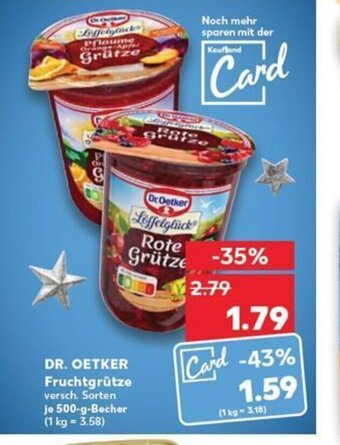 Kaufland Dr.Oetker Fruchtgrütze tilbud