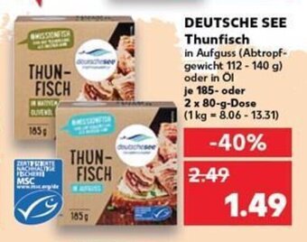 Kaufland Deutsche See Thunfisch tilbud