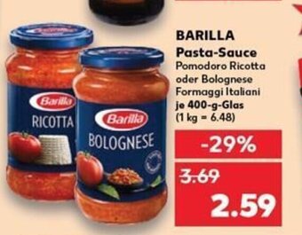 Kaufland DE Barilla Pasta-Sauce tilbud