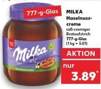 Kaufland Milka Haselnuss-Creme tilbud