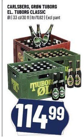 Løvbjerg Carlsberg, grøn tuborg el. tuborg classic tilbud