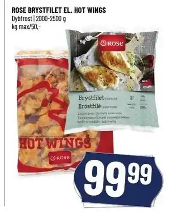 Løvbjerg Rose brystfilet el. hotwings tilbud