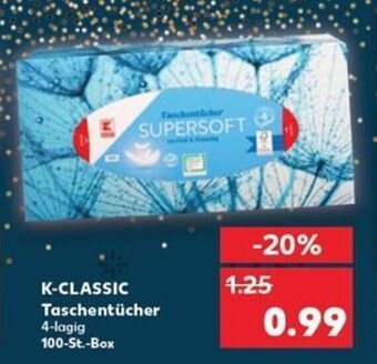 Kaufland K-Classic Taschentücher tilbud