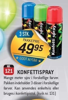 Thansen Konfettispray tilbud