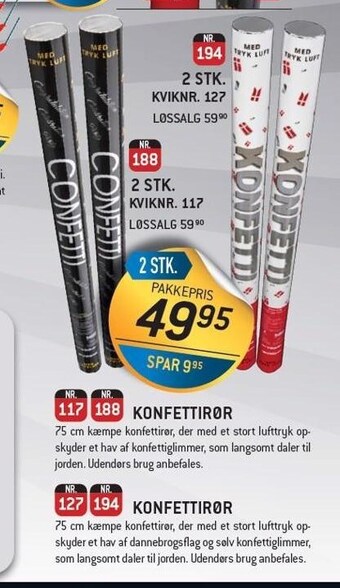 Thansen Konfettirør tilbud