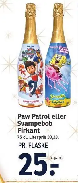 Paw patrol el. svampebob firkant