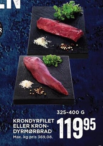MENY Krondyrfilet eller krondyrmørbrad tilbud
