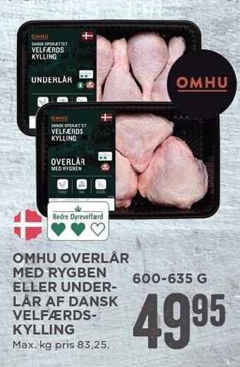 MENY Omhu overlår med rygben eller underlår af dansk velfærdskylling tilbud