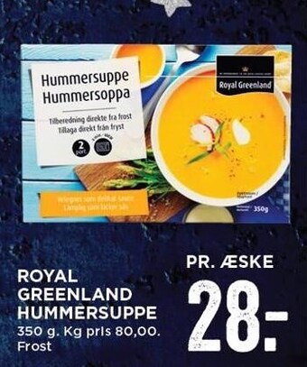 MENY Royal greenland hummersuppe tilbud
