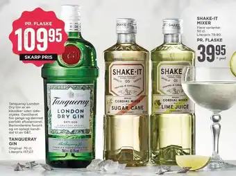 MENY Tanqueray gin el. shake-it mixer tilbud