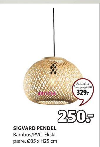 JYSK Sigvard Pendel tilbud
