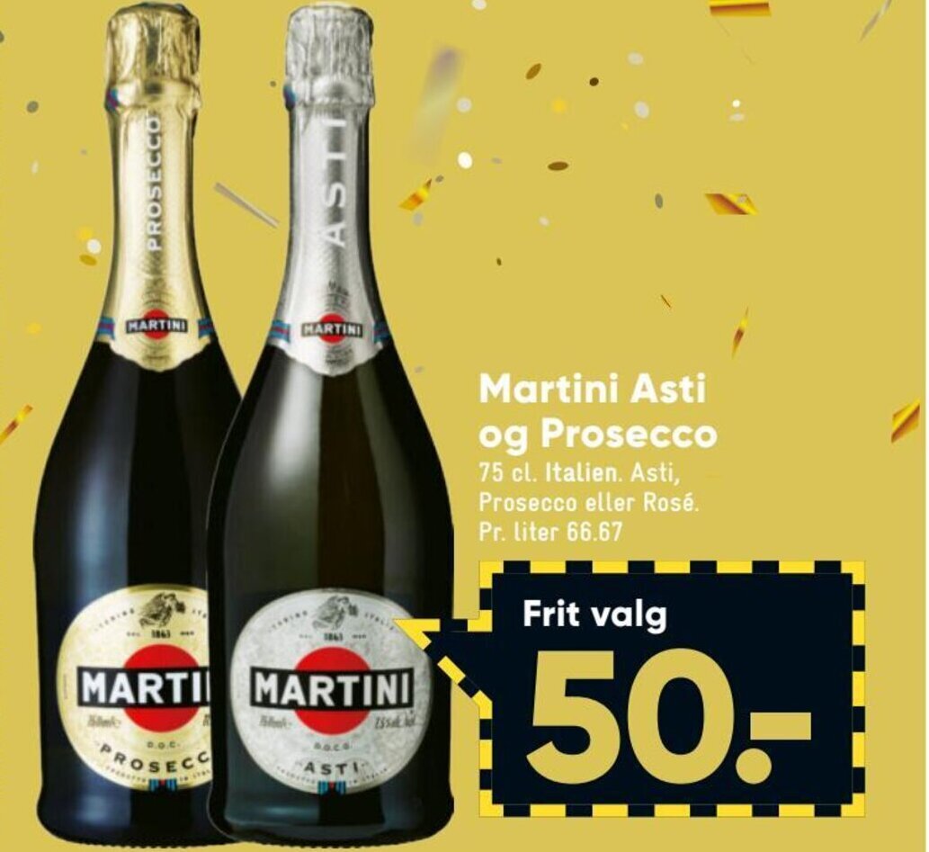 Martini Asti og Prosecco tilbud hos Bilka
