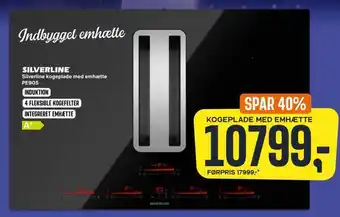 Skousen Silverline kogeplade med emhætte pe905 tilbud