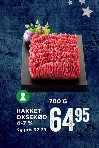 MENY Hakket oksekød 4-7 % tilbud