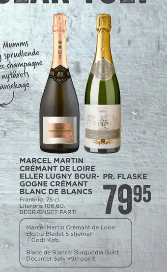 MENY Marcel martin crémant de loire eller lugny bourgogne crémant blanc de blancs tilbud